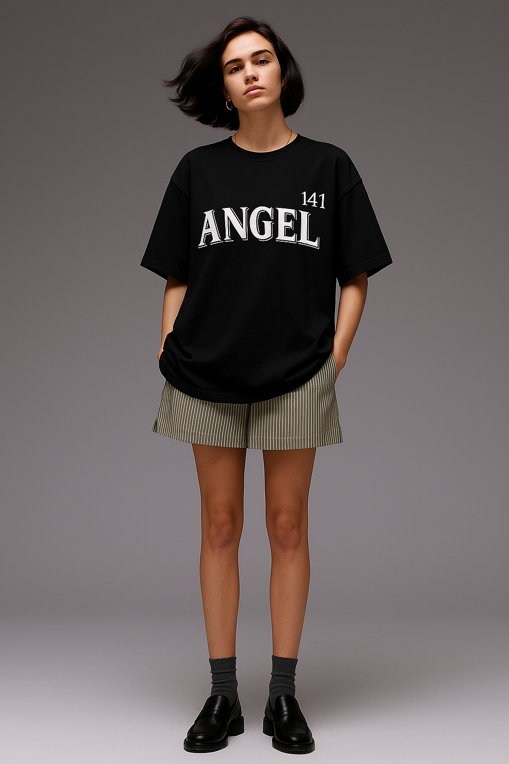 141 – Angel Women’s Black T-Shirt
