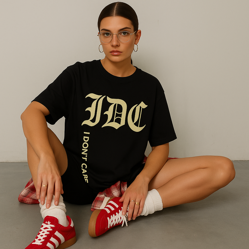 141 – I Don’t Care Women’s Black T-Shirt