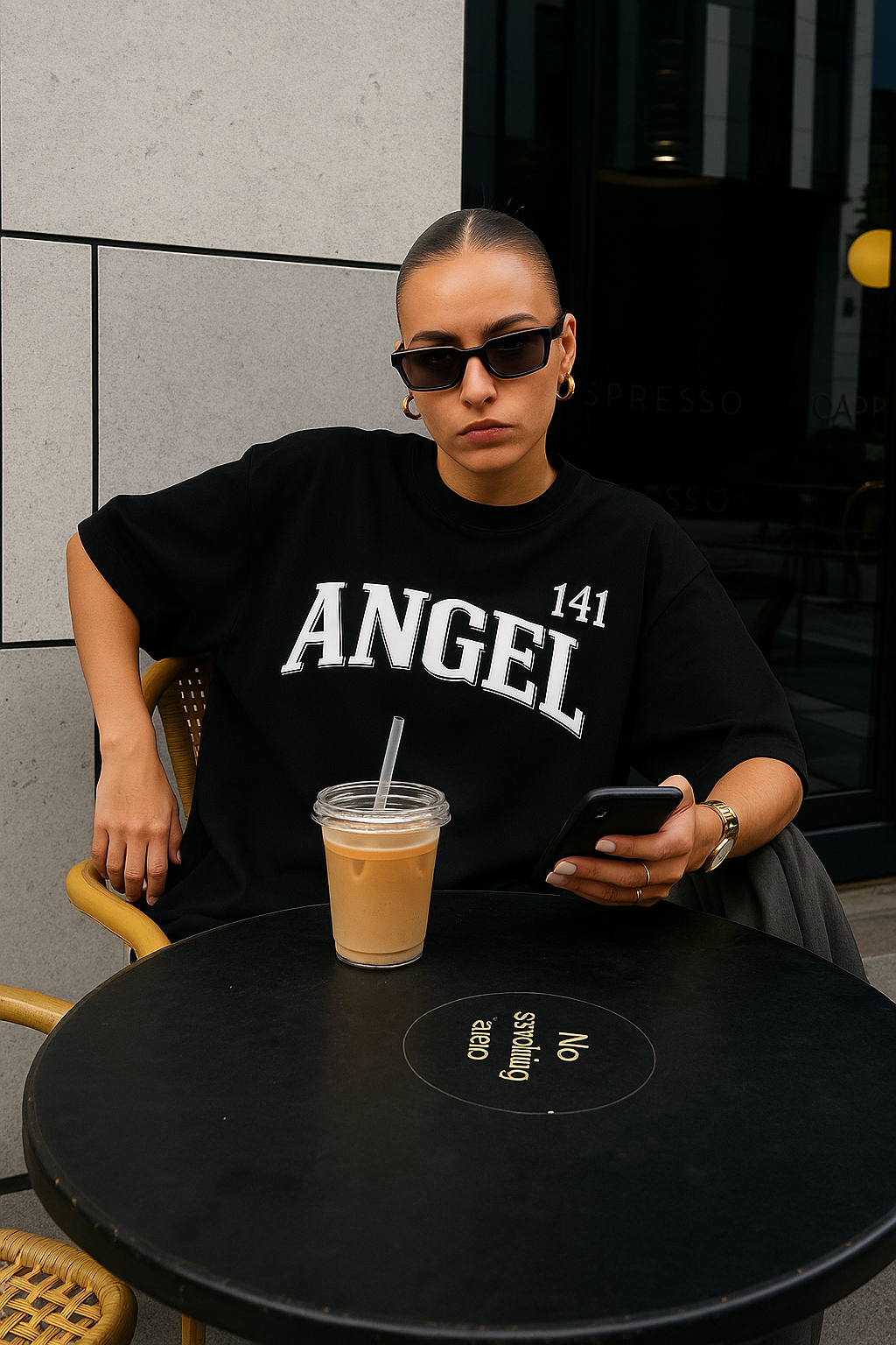 141 – Angel Women’s Black T-Shirt